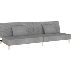 vidaXL Sofás-Sofá cama de 2 plazas con dos almohadas tela