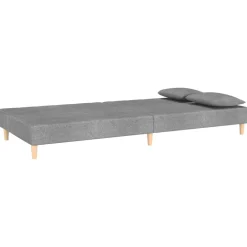 vidaXL Sofás-Sofá cama de 2 plazas con dos almohadas tela