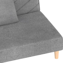 vidaXL Sofás-Sofá cama de 2 plazas con dos almohadas tela