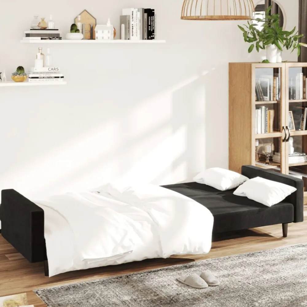vidaXL Sofás-Sofá cama de 2 plazas terciopelo