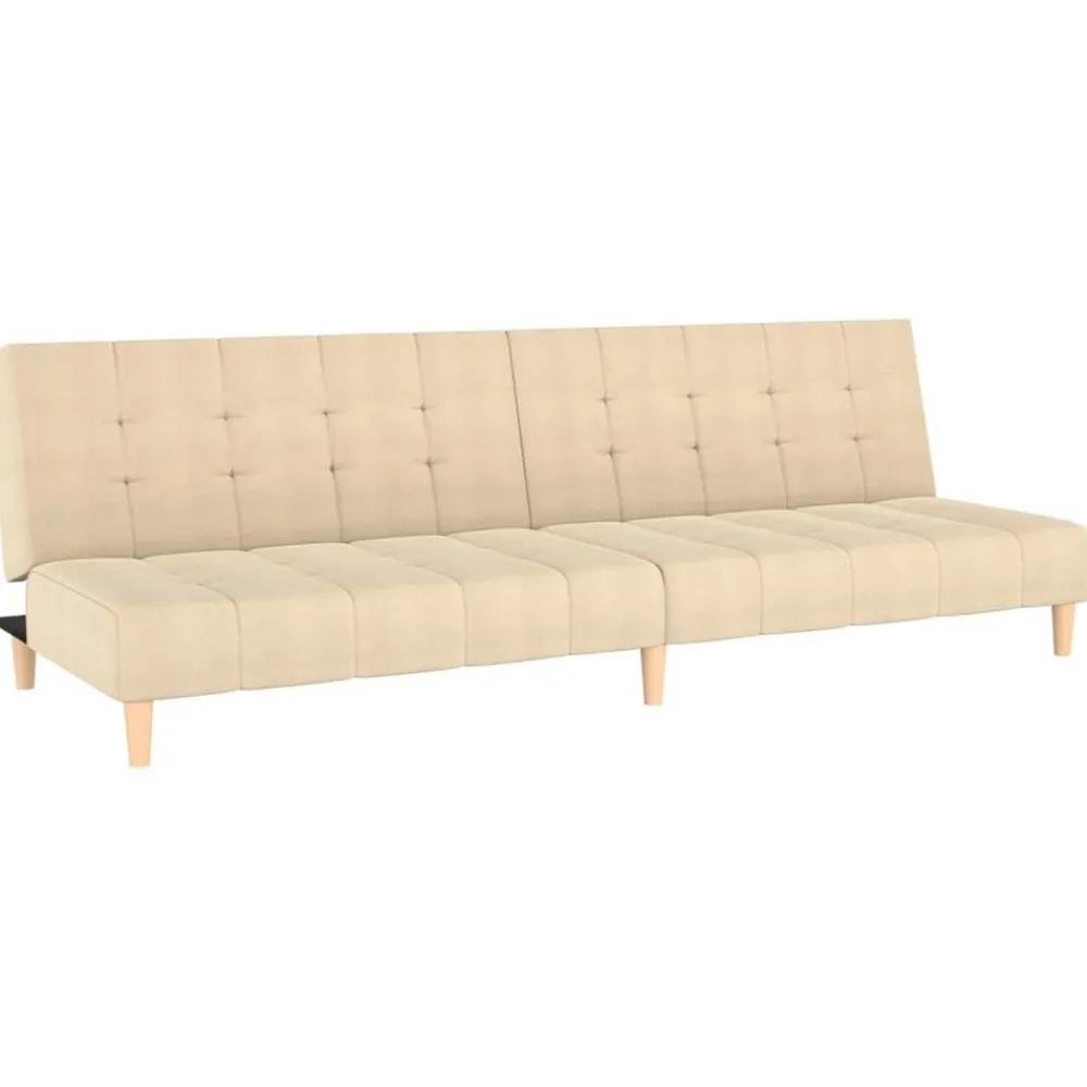 vidaXL Sofá cama de 2 plazas tela color Crema Outlet