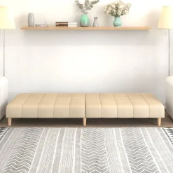 vidaXL Sofá cama de 2 plazas tela color Crema Outlet
