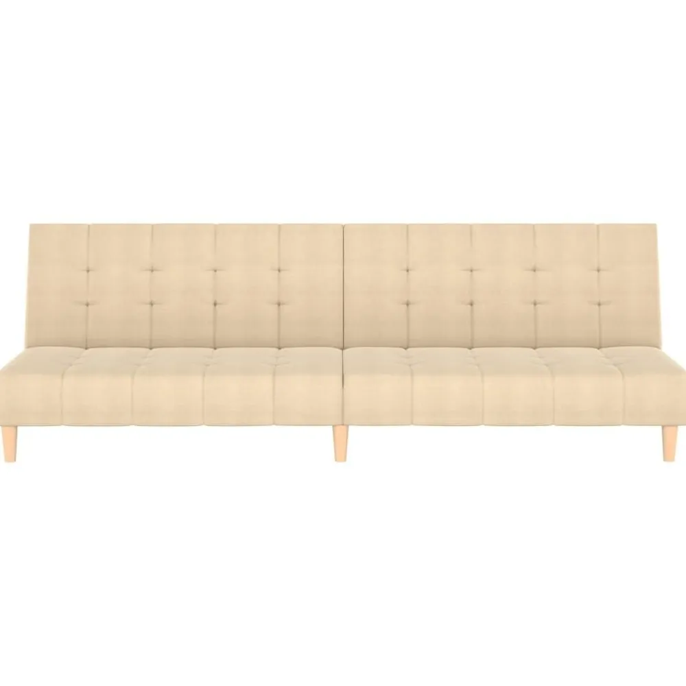 vidaXL Sofá cama de 2 plazas tela color Crema Outlet