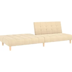 vidaXL Sofá cama de 2 plazas tela color Crema Outlet