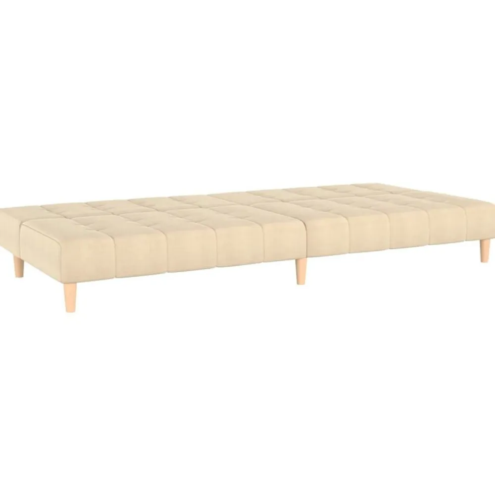 vidaXL Sofá cama de 2 plazas tela color Crema Outlet