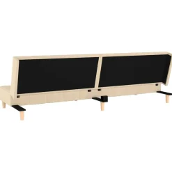 vidaXL Sofá cama de 2 plazas tela color Crema Outlet