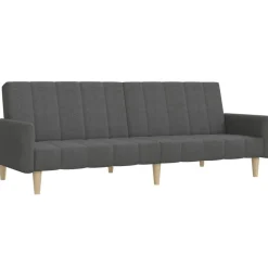 vidaXL Sofá cama de 2 plazas tela Gris oscuro Outlet