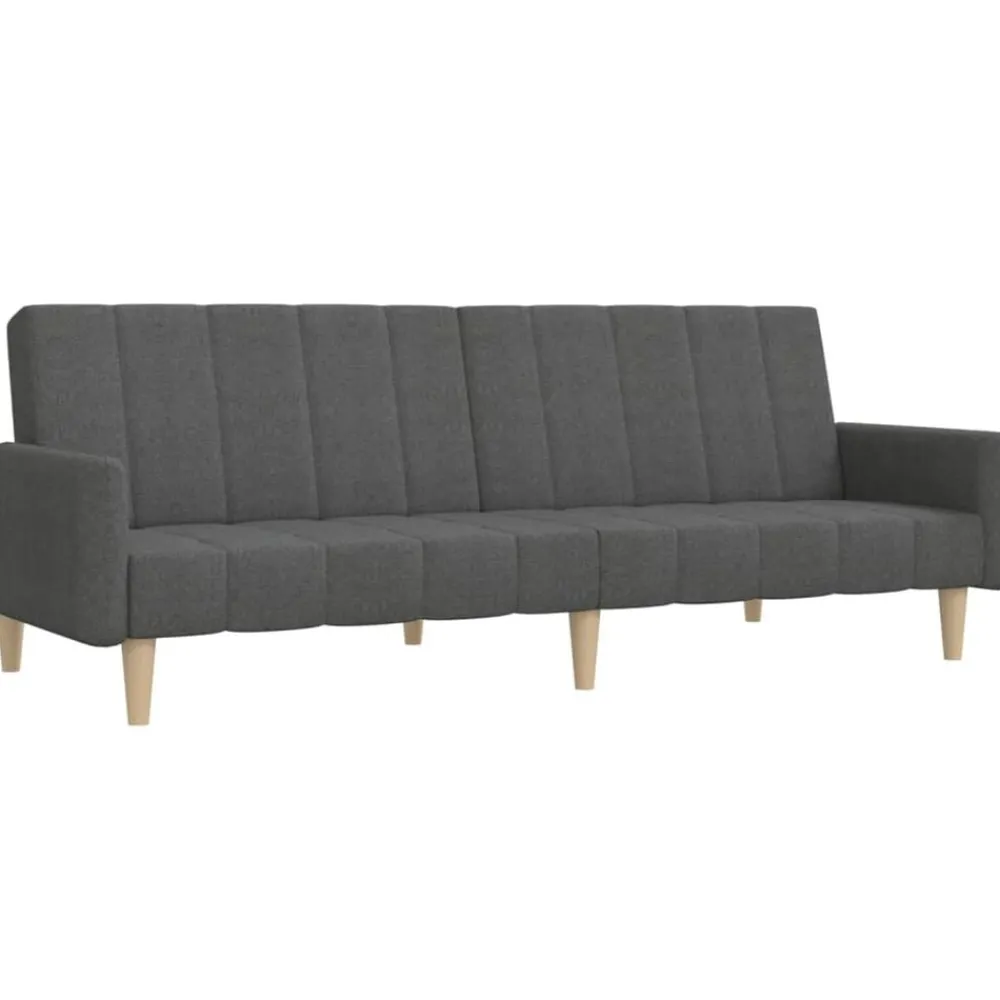 vidaXL Sofá cama de 2 plazas tela Gris oscuro Outlet