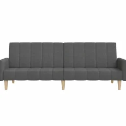 vidaXL Sofá cama de 2 plazas tela Gris oscuro Outlet