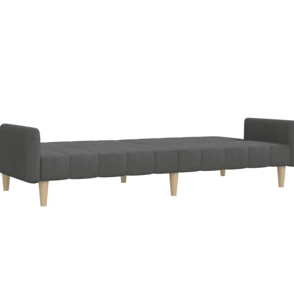 vidaXL Sofá cama de 2 plazas tela Gris oscuro Outlet