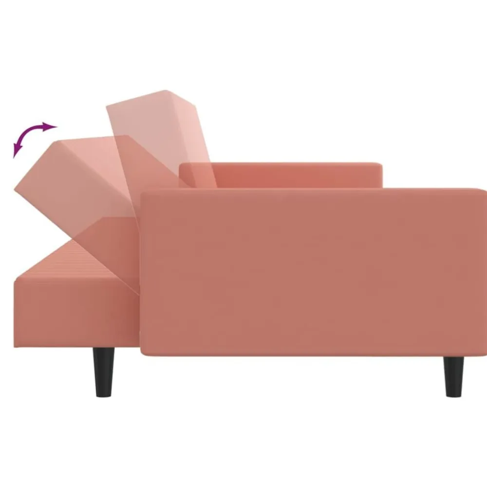 vidaXL Sofás-Sofá cama de 2 plazas terciopelo