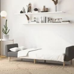 vidaXL Sofá cama de 2 plazas tela Gris oscuro Online