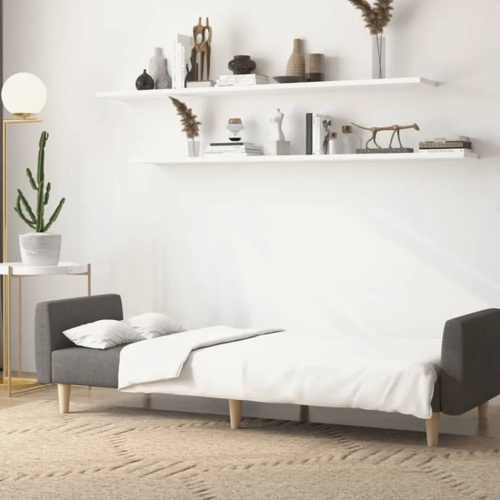 vidaXL Sofá cama de 2 plazas tela Gris oscuro Online