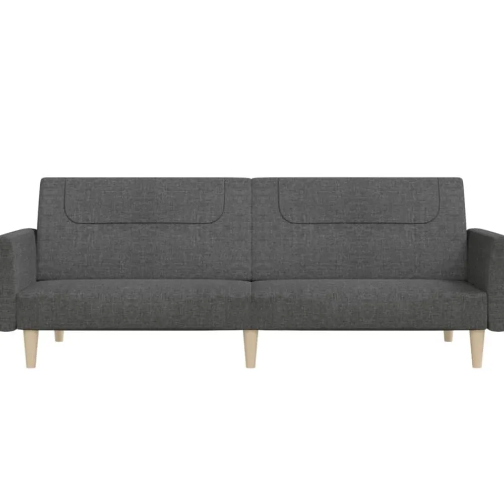vidaXL Sofá cama de 2 plazas tela Gris oscuro Online