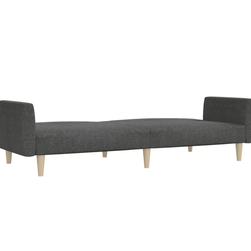 vidaXL Sofá cama de 2 plazas tela Gris oscuro Online