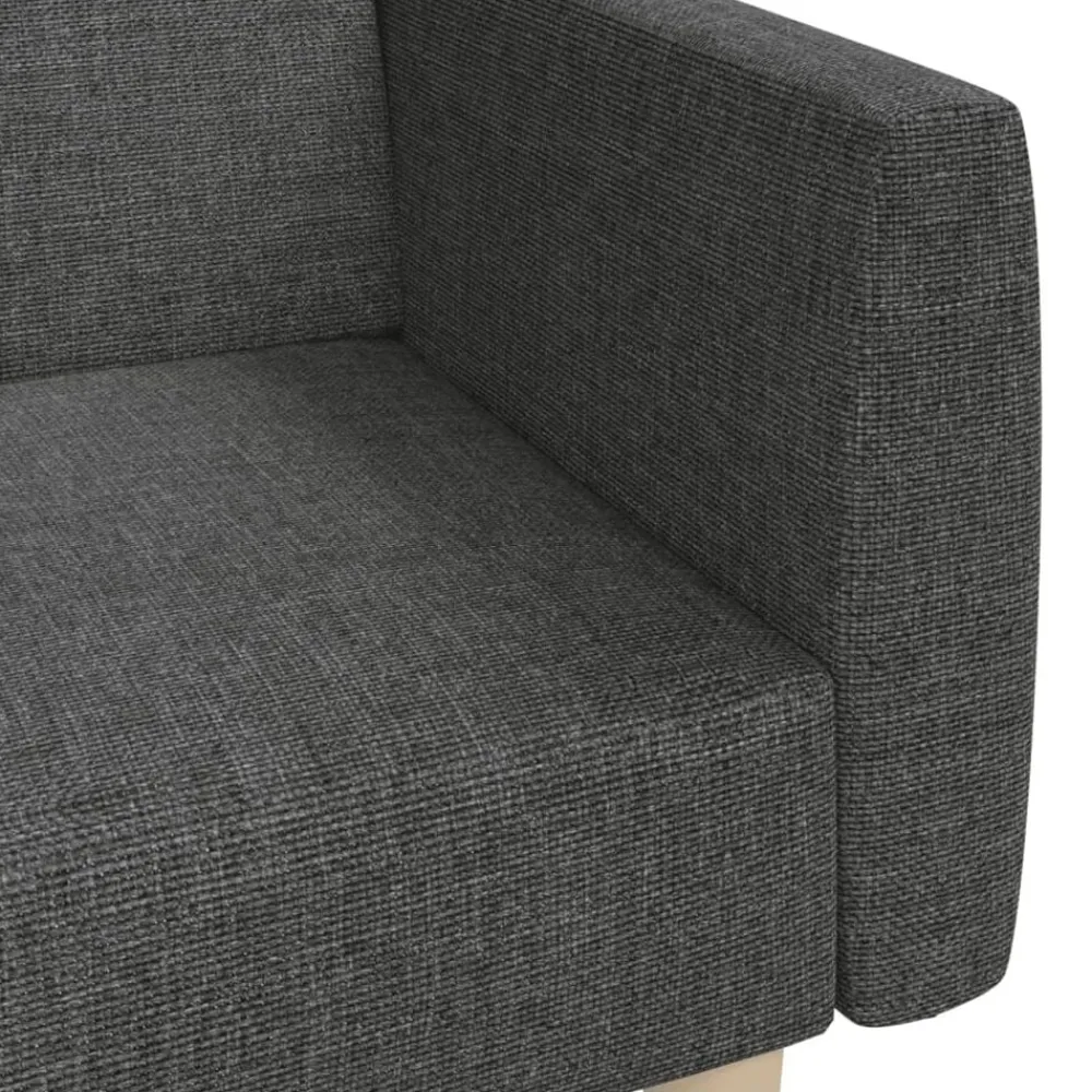 vidaXL Sofá cama de 2 plazas tela Gris oscuro Online