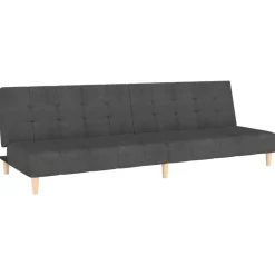vidaXL Sofá cama de 2 plazas tela Gris oscuro Clearance