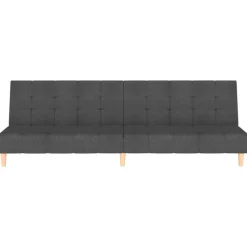 vidaXL Sofá cama de 2 plazas tela Gris oscuro Clearance