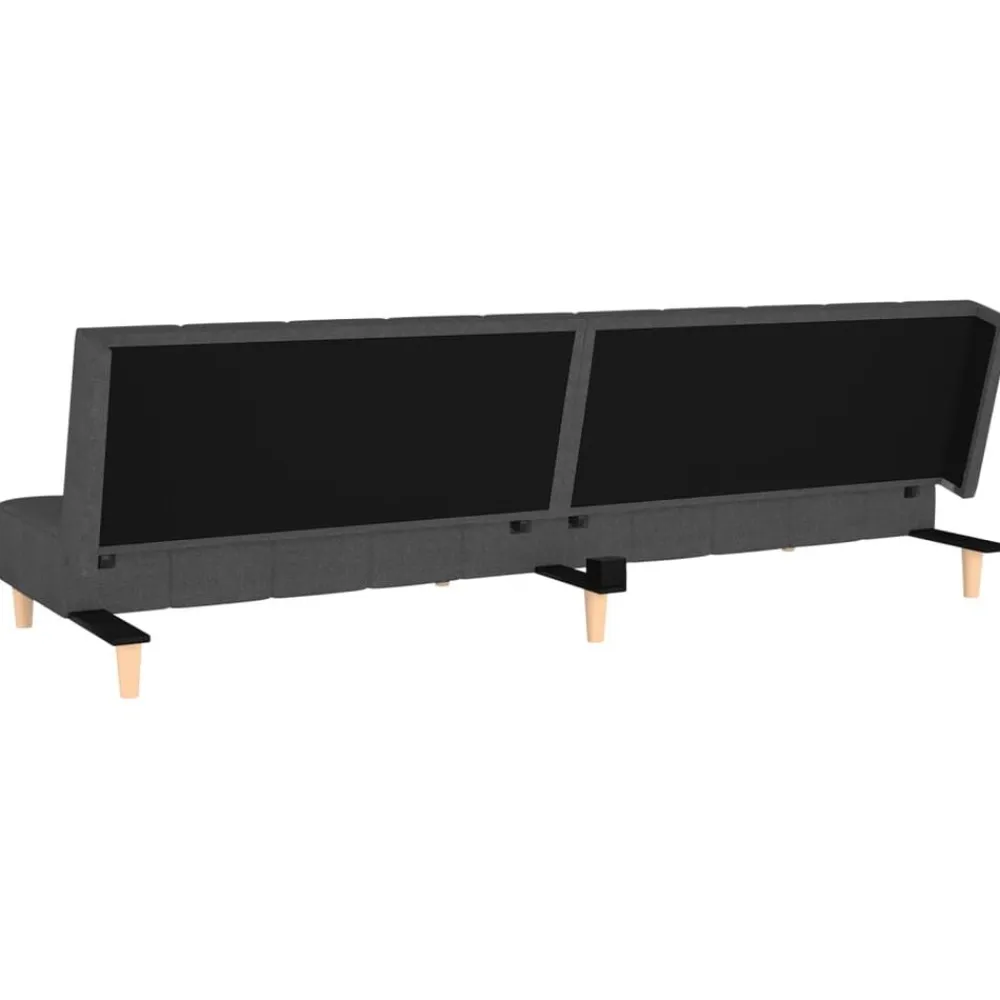 vidaXL Sofá cama de 2 plazas tela Gris oscuro Clearance
