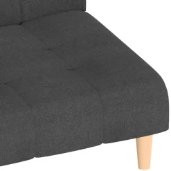 vidaXL Sofá cama de 2 plazas tela Gris oscuro Clearance