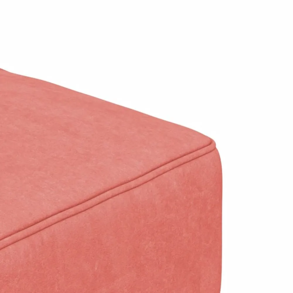 vidaXL Sofá cama de 2 plazas con dos almohadas terciopelo Rosa Clearance