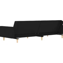 vidaXL Sofás-Sofá cama de 2 plazas con dos almohadas tela