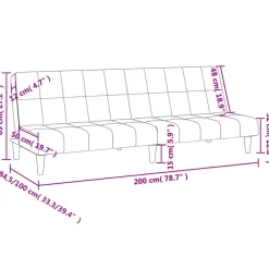 vidaXL Sofás-Sofá cama de 2 plazas tela color