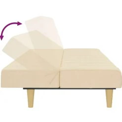 vidaXL Sofás-Sofá cama de 2 plazas tela color