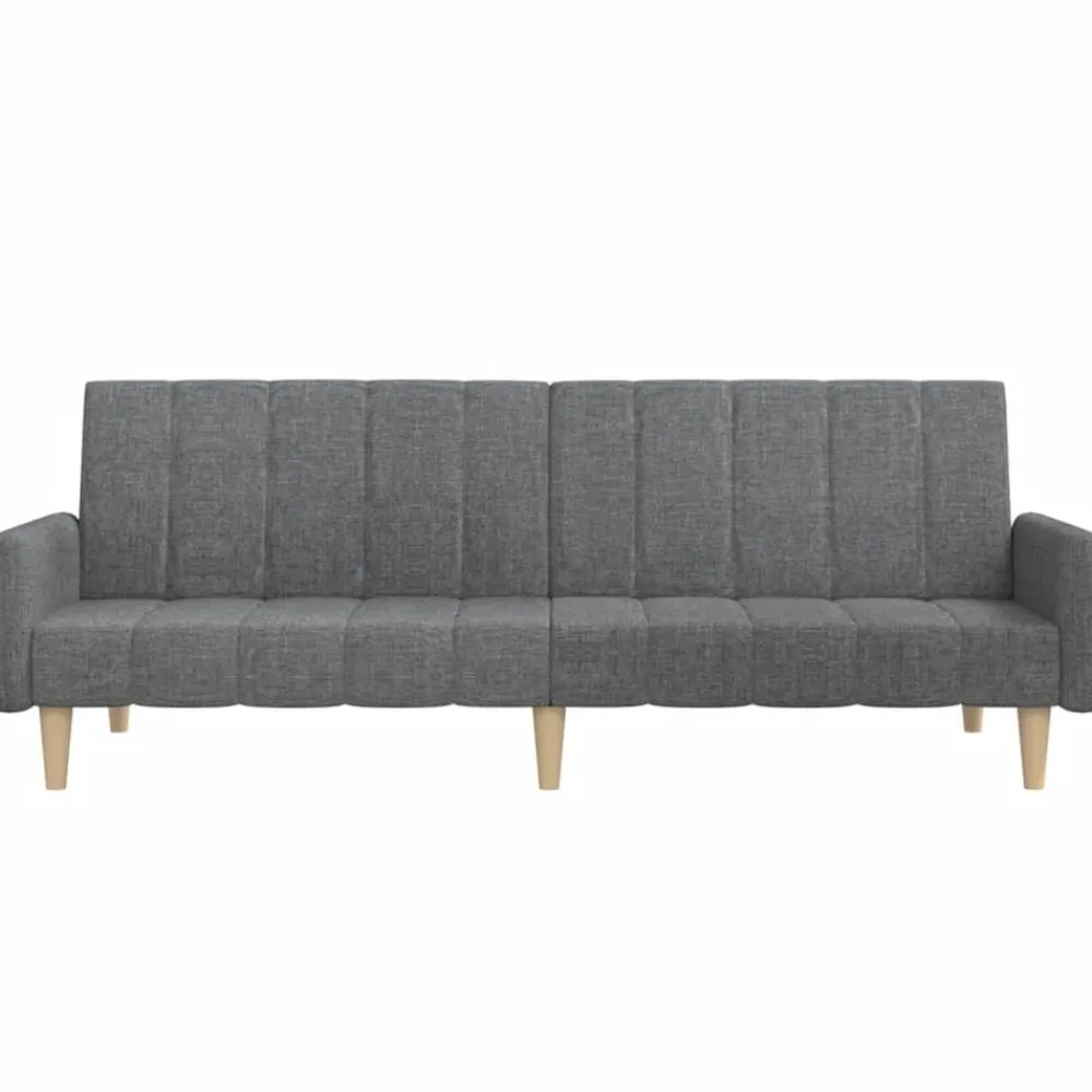 vidaXL Sofá cama de 2 plazas tela Gris claro Hot