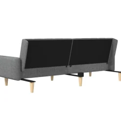 vidaXL Sofá cama de 2 plazas tela Gris claro Hot