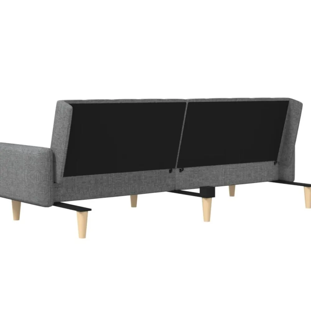 vidaXL Sofá cama de 2 plazas tela Gris claro Hot
