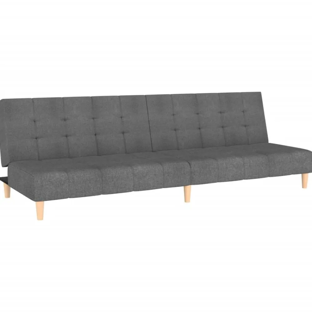 vidaXL Sofá cama de 2 plazas tela Gris claro Sale