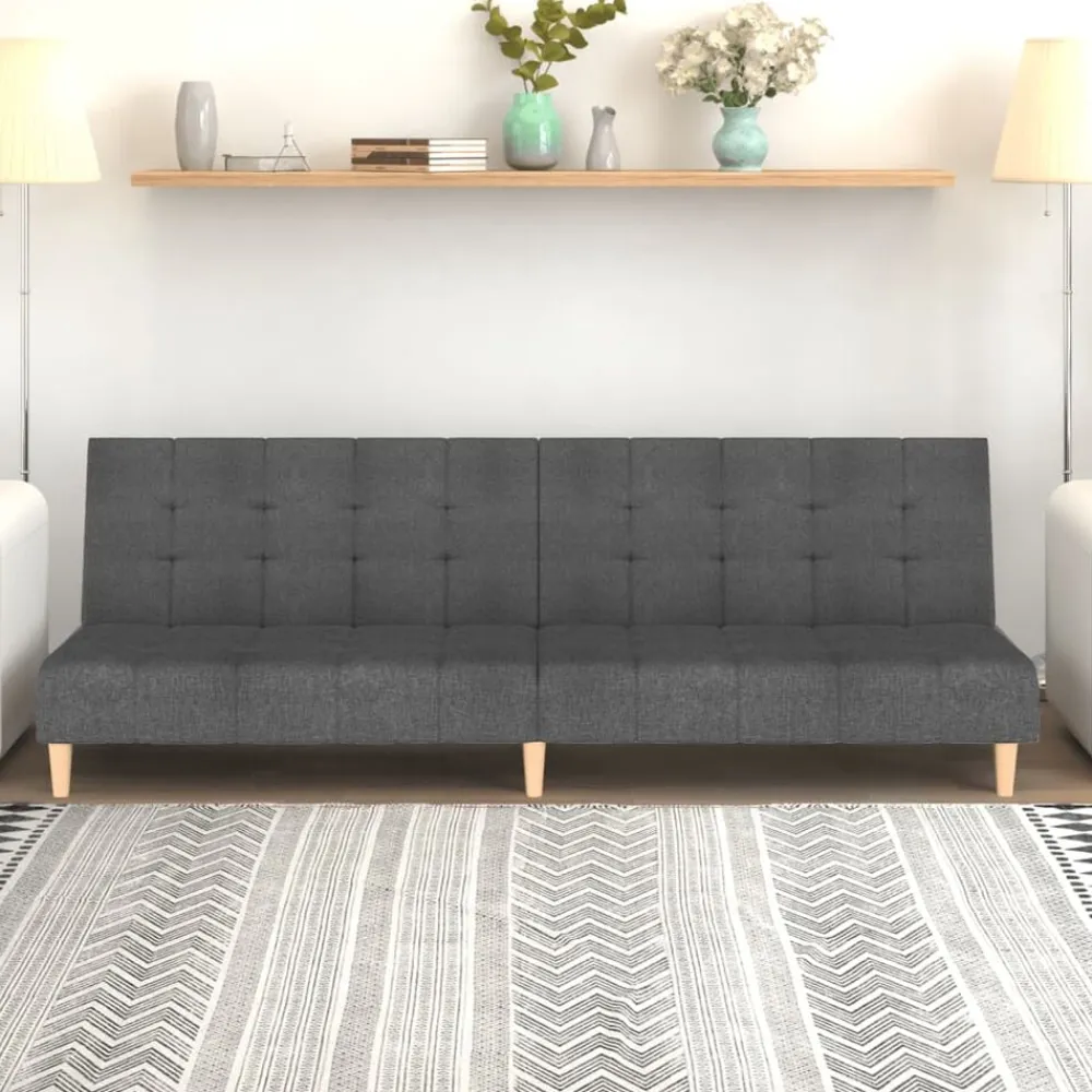 vidaXL Sofá cama de 2 plazas tela Gris claro Sale