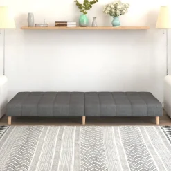 vidaXL Sofá cama de 2 plazas tela Gris claro Sale