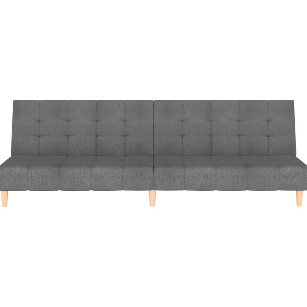 vidaXL Sofá cama de 2 plazas tela Gris claro Sale