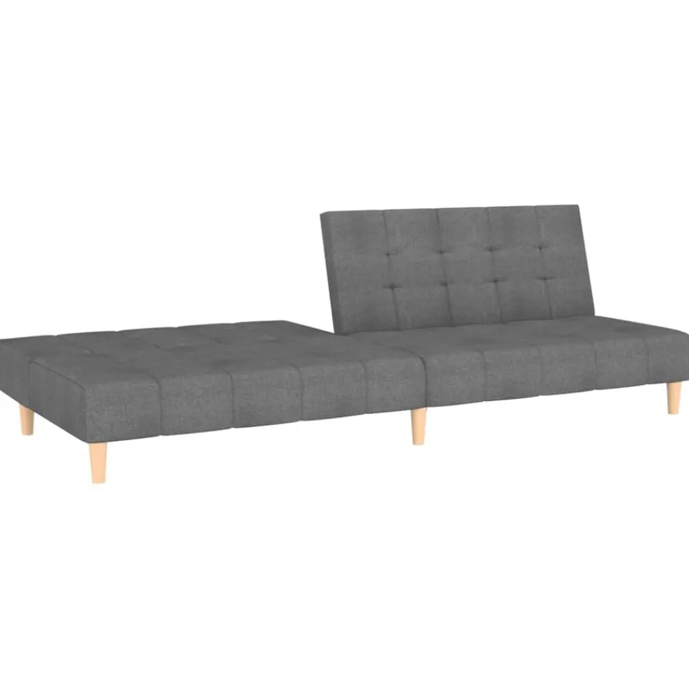vidaXL Sofá cama de 2 plazas tela Gris claro Sale