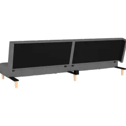 vidaXL Sofá cama de 2 plazas tela Gris claro Sale