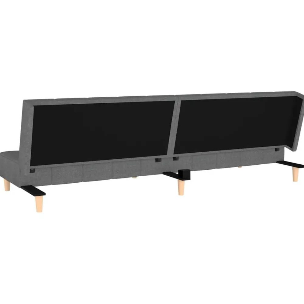 vidaXL Sofá cama de 2 plazas tela Gris claro Sale