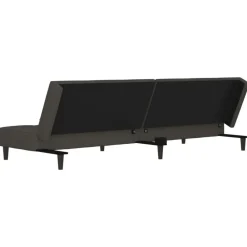 vidaXL Sofás-Sofá cama de 2 plazas con dos almohadas terciopelo