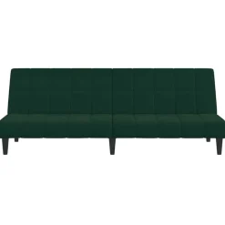 vidaXL Sofá cama de 2 plazas terciopelo Verde oscuro Clearance