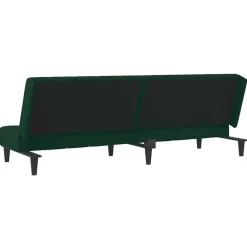vidaXL Sofá cama de 2 plazas terciopelo Verde oscuro Clearance
