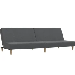 vidaXL Sofá cama de 2 plazas tela Gris claro Outlet