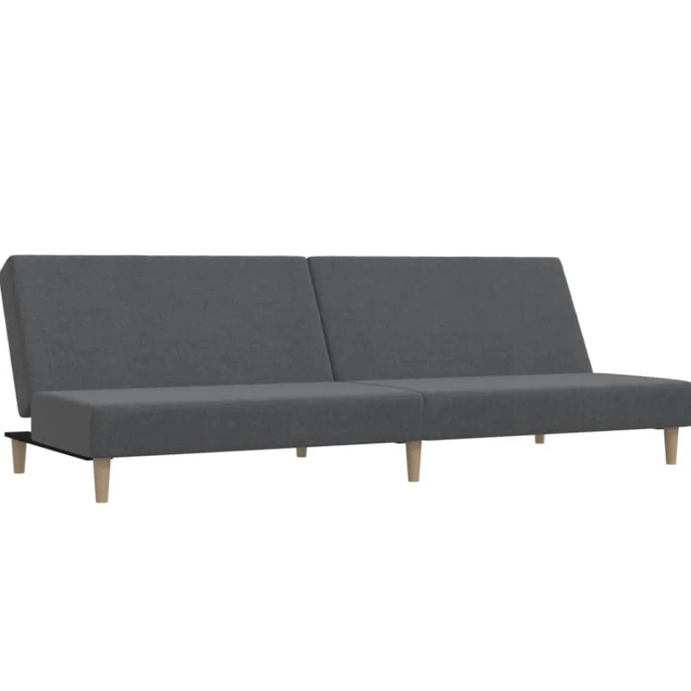vidaXL Sofá cama de 2 plazas tela Gris claro Outlet