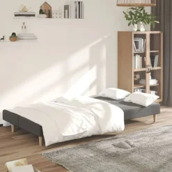 vidaXL Sofá cama de 2 plazas tela Gris claro Outlet