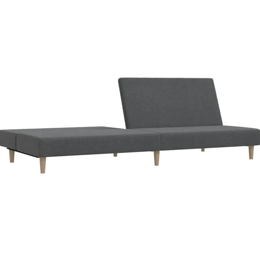 vidaXL Sofá cama de 2 plazas tela Gris claro Outlet
