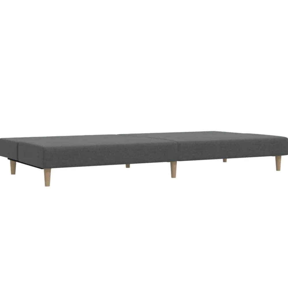 vidaXL Sofá cama de 2 plazas tela Gris claro Outlet