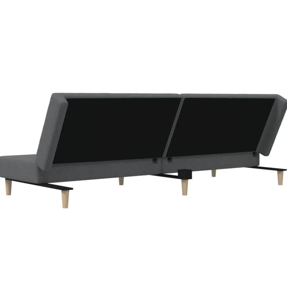 vidaXL Sofá cama de 2 plazas tela Gris claro Outlet