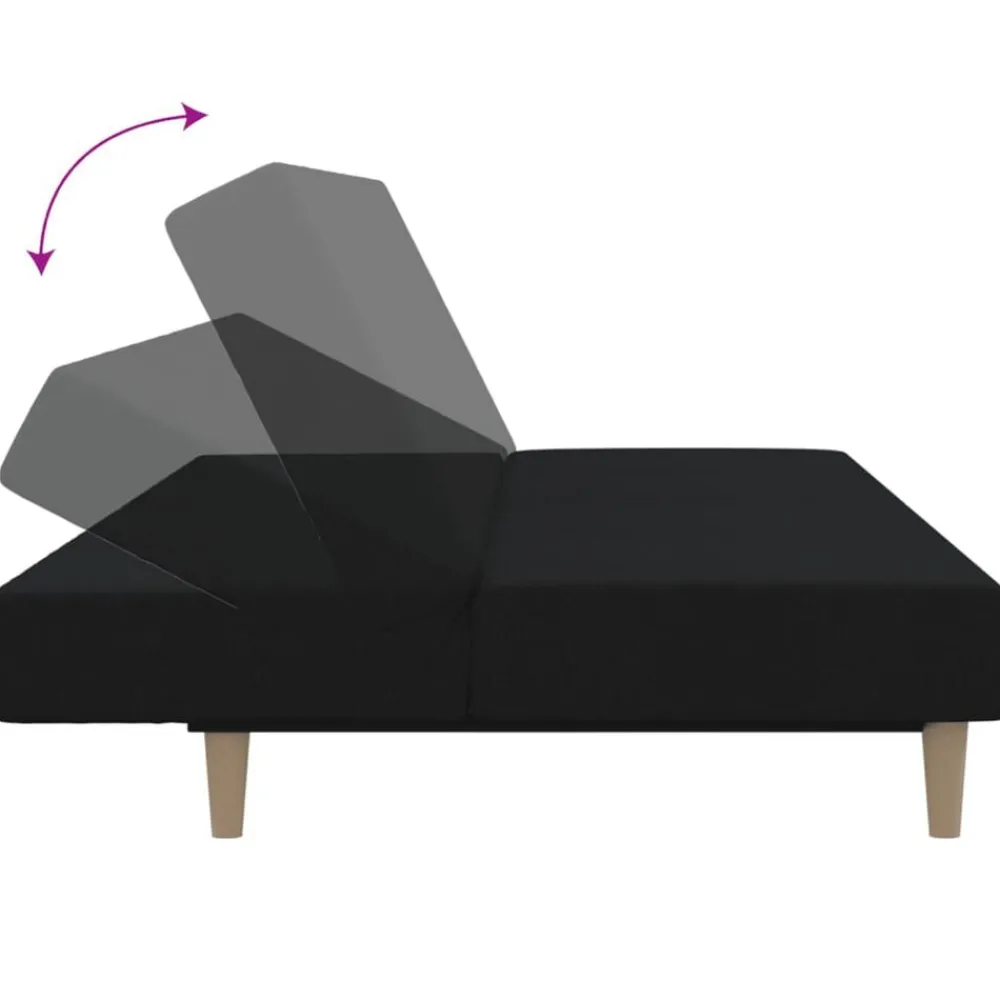 vidaXL Sofás-Sofá cama de 2 plazas tela