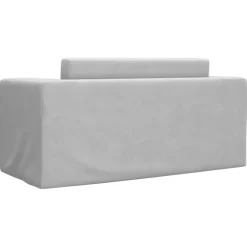 vidaXL Sofá cama de niños 2 plazas felpa suave Gris claro New