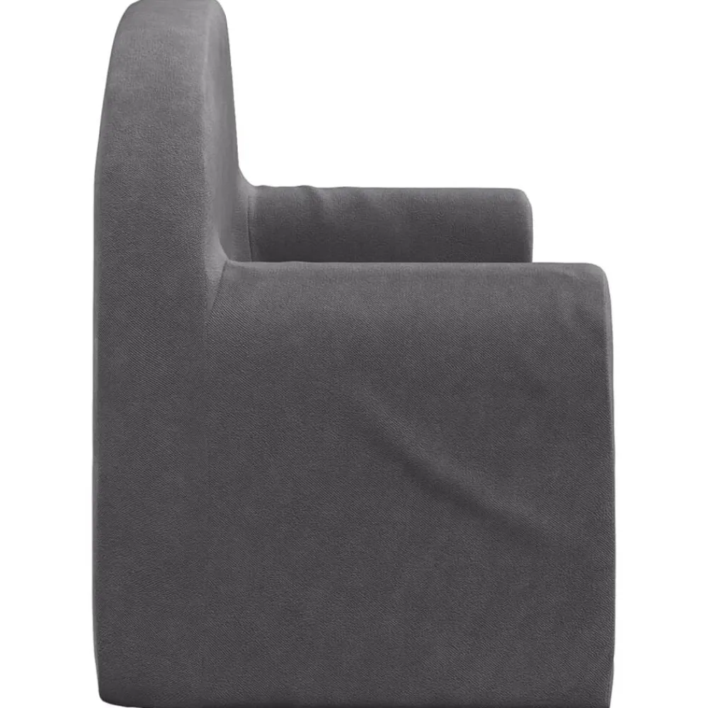 Niños vidaXL Mobiliario Para Bebés Y Niños Pequeños-Sofá cama de niños 2 plazas felpa suave gris